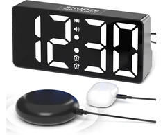 Mesqool skaitmeninis vibruojantis žadintuvas su dideliu LED ekranu, dvigubu signalu ir USB įkrovikliu, CR1023i