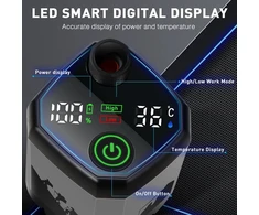 MIAOKE nešiojamas elektrinis dušas su akumuliatoriumi 7800 mAh, temperatūros ekranu, lauko naudoti Portable Shower-T300