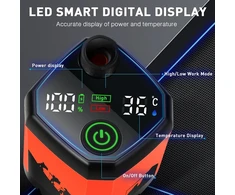 MIAOKE nešiojamasis dušas su elektrine pompa, oranžinis, SHOWER-7800 mAh modelis
