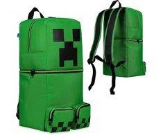 Minecraft vaikiška žalia kuprinė Creeper su užtrauktuku, 50 x 21 cm, poliesteris, MNCT-136