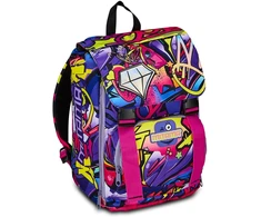 Mitama išplečiamas vaikiškas kuprinė Hip-Hop Diamond, 32 l, violetinė, 40 x 28 x 25 cm, 64396-000