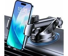Mohard automobilinis telefono laikiklis su siurbtuku, 4–7" išmaniesiems, juodas, X02