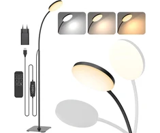 Mojimdo LED grindų lempa su nuotolinio valdymo pultu, 10 W, 3 spalvų temperatūros, FLD631RF-BK