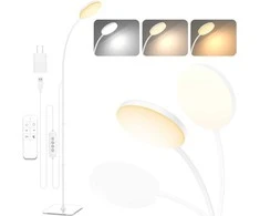 Mojimdo pastatoma LED lempa su nuotoliniu valdymu, 3 šviesos spalvos, 10 ryškumo lygių, FLD631RF-BK