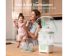 Momcozy 4 viename kūdikių buteliukų sterilizatorius-džiovintuvas 6 buteliukams