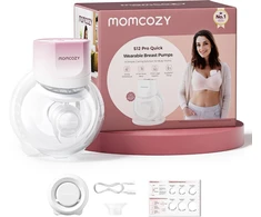 Momcozy elektrinis nešiojamas laktatorius S12 Pro Quick, 210 ml, rožinis
