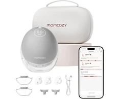 Momcozy laisvų rankų elektrinis pientraukis M9 su programėle, 24 mm, pilkas