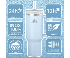 Mont-Clair termopuodelis su šiaudeliu, 1 l, nerūdijančiojo plieno, Mont-Clair Tumbler