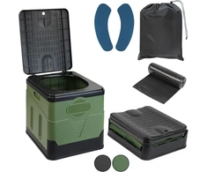Montafox sulankstoma mobili turistinė tualeto dėžė, 150 kg apkrova, polipropilenas, 25 l