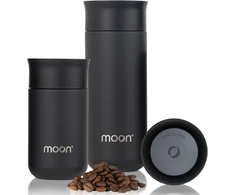 moon bottles sandarus termopuodelis 360° 260 ml iš nerūdijančiojo plieno, juodas