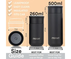 moon bottles sandarus termopuodelis 360° 260 ml iš nerūdijančiojo plieno, juodas