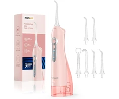 mornwell belaidis burnos irigatorius 300 ml, IPX7, 3 režimai, 6 antgaliai, D52