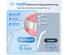 mornwell burnos irigatorius su 600 ml talpa, 2 režimais ir 6 antgaliais F5106