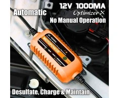 MOTOPOWER akumuliatoriaus įkroviklis 12 V 1 A su laikmačio apsauga ir LED ekranu MP00205B-R