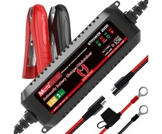 MOTOPOWER akumuliatorių įkroviklis 12V 2A, švino-rūgštiniams ir ličio jonų akumuliatoriams, MP00207A-FR