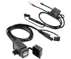 MOTOPOWER motociklo USB įkroviklis 12–24 V, 3,1 A, dvigubas, SAE jungtis, MP0609EA-UK