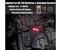 MOTOPOWER skaitmeninis 12 V akumuliatoriaus testeris su LCD ekranu, voltmetras ir įkrovimo sistemos analizatorius MP0514A