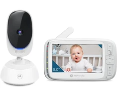 Motorola Nursery vaizdo auklė VM75 su 5 colių ekranu, kamera ir 2,4 GHz FHSS ryšiu