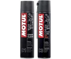 Motul grandinės valiklis ir tepimo priemonė motociklams, 2 x 400 ml, MC Care C1+C3 rinkinys