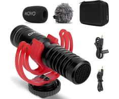 Movo išorinis vaizdo mikrofonas VXR10-PRO su Rycote amortizatoriumi, superkardioidinis, 3,5 mm jungtis