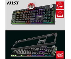 MSI Forge GK320 Raudona FR mechaninė žaidimų klaviatūra su AZERTY išdėstymu, RGB, USB 2.0