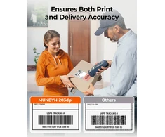 MUNBYN termininė etikečių spausdintuvas Bluetooth, 203 dpi, 4x6 colių, suderinamas su iOS, Android, Mac, Windows, juodas, MU-ITPP130B-BK-EU