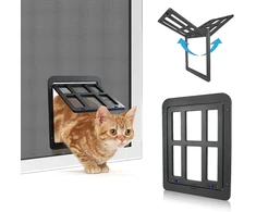 Namsan katės durys su tinkleliu, automatinis magnetinis uždarymas, juodos, 25 × 31,5 cm, Catdoor