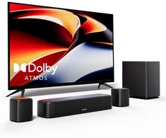 Namų kino sistema ULTIMEA garso kolonėlių sistema 5.1 Dolby Atmos, su žemųjų dažnių garsiakalbiu ir belaidžiais erdvinio garso garsiakalbiais, Aura A50 Pro