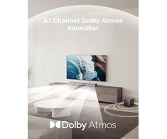 Namų kino sistema ULTIMEA garso projektorius su žemųjų dažnių garsiakalbiu, 340 W, 5.1 kan., Dolby Atmos, Bluetooth 5.4, Poseidon M60 Boom