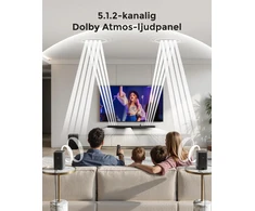 Namų kino sistema ULTIMEA namų kino garso sistema 5.1.2 su Dolby Atmos, belaidžiu žemųjų dažnių garsiakalbiu, 460 W, HDMI eARC, Bluetooth, Skywave F40 Boom