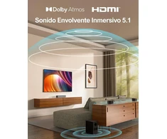 Namų kino sistema ULTIMEA namų kino garso sistema su Dolby Atmos, 5.1 kan. erdvinis garsas, HDMI-eARC, Bluetooth, Poseidon D60