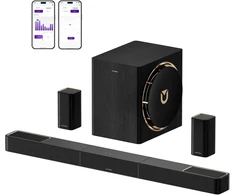 Namų kino sistema ULTIMEA namų kino garso sistema 7.1.4 su 840 W garso juosta, belaidžiu 8 colių žemųjų dažnių garsiakalbiu, Dolby Atmos, Skywave X60