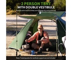 Naturehike kupolinė palapinė 2–3 asmenims, 2 įėjimai, 2,55 kg, žalia, Bleik B