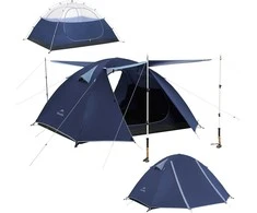 Naturehike kupolinė palapinė Bleik B 2–3 asmenims, 3 sezonų, 2 įėjimai, 2,55 kg