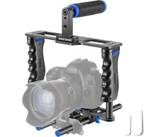 Neewer aliuminio kameros narvas su dviem rankenomis, 15 mm strypais ir viršutiniu laikikliu, tinka DSLR fotoaparatams