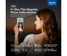 NEEWER išmaniojo telefono magnetinis monitorius asmenukėms, 4 colių 600 nitų, USB-C, M4U