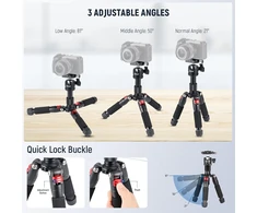 Neewer mini stalo trikojis iš aliuminio, 50 cm aukščio, su 360° rutuline galvute, apkrova iki 5kg, TP-AAM521