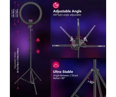 NEEWER SRP18-2.4G 18" LED žiedinė lempa 42 W su stovu ir telefono laikikliu