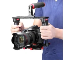 Neewer universalus aliuminio lydinio kameros narvelis su dvigubu rankiniu laikikliu ir 15 mm strypais CG-MF
