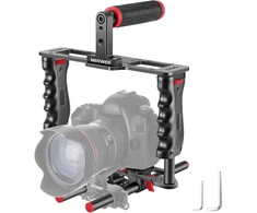 Neewer universalus aliuminio lydinio kameros narvelis su dvigubu rankiniu laikikliu ir 15 mm strypais CG-MF