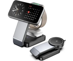 NeotrixQI belaidė magnetinė įkrovimo stotelė 3 viename, 15 W, MagSafe, W79