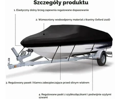 NEWFUN valties uždangalas 17–19 pėdų, 600 x 310 cm, 420D Oxford, juodas