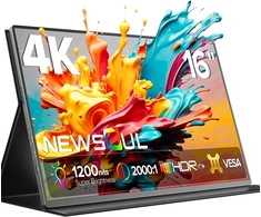 Newsoul nešiojamasis 16 col. 4K UHD IPS monitorius 1200 nitų 160T06