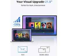 Newsoul nešiojamasis žaidimų monitorius 21,5 col., QLED, Full HD, 100 Hz, 214J01