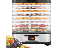 Nictemaw maisto džiovintuvė su LCD ekranu, 8 padėklai, laikmatis, 400 W, reguliuojama temperatūra