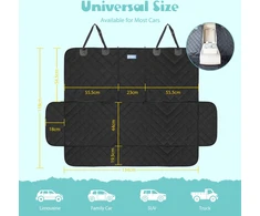 Nobleza vandeniui atspari apsauginė galinė automobilio sėdynės danga šunims, 137 x 121 cm, su porankio suderinamumu