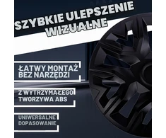 NRM universalūs ratų gaubtai 16 colių, 4 vnt., juodi matiniai, The Best