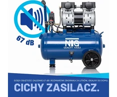 NTG tylus bealyvis oro kompresorius 1470 W, 24 l, 9 bar, KMP.1024