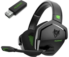 NUBWO belaidės žaidimų ausinės su mikrofonu Bluetooth 5.3 ir 2,4 GHz G06-BT