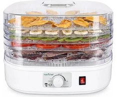 Nutrichef maisto džiovyklė 250 W, 5 keičiamos padėklos, temperatūra iki 82 °C PKFD06